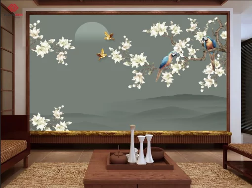 Tranh dán tường 3D phong cách indochine TDT1511