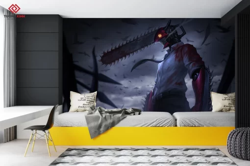 Tranh dán tường 3D hoạt hình Anime TDT1284