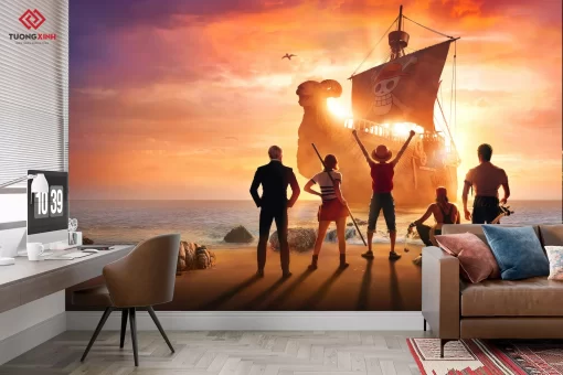 Tranh dán tường 3D hoạt hình Anime TDT1298