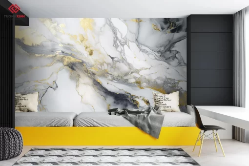 Tranh dán tường 3D trừu tượng nghệ thuật TDT1322