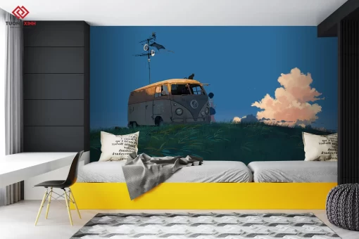 Tranh dán tường 3D hoạt hình Anime TDT1308