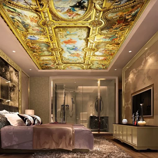 Tranh dán tường 3D trang trí trần nhà TDT1567