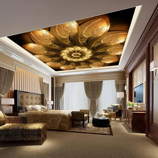 Tranh dán tường 3D trang trí trần nhà TDT1593