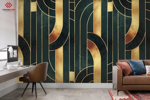 Tranh dán tường 3D trừu tượng nghệ thuật TDT1432