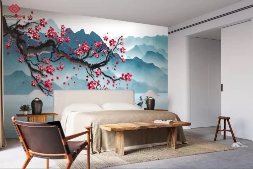 Tranh dán tường 3D phong cảnh thiên nhiên TDT1328