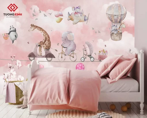 Tranh dán tường 3D trang trí phòng ngủ cho bé TDT1206