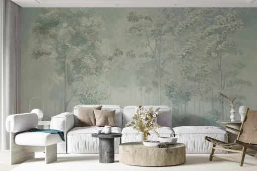 Tranh dán tường 3D phong cảnh rừng cây TDT611