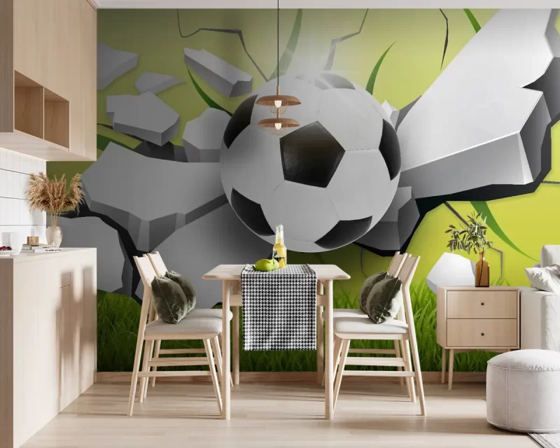 Tranh dán tường 3D quả bóng thể thao TDT1103 - Ảnh 2