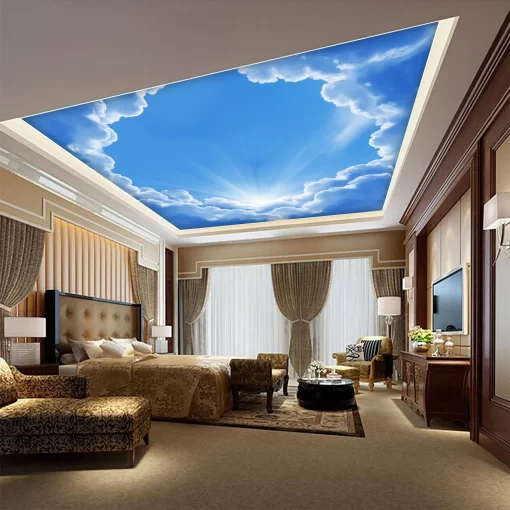 Tranh dán tường 3D xuyên sáng trang trí trần nhà TDT1526