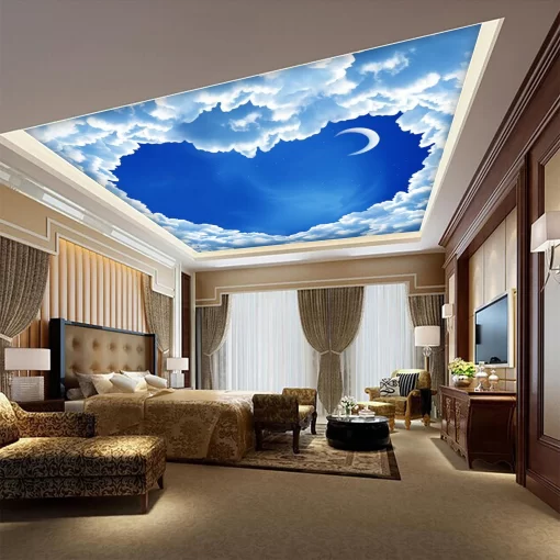 Tranh dán tường 3D xuyên sáng trang trí trần nhà TDT1531