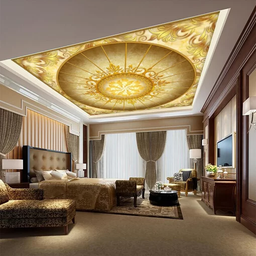 Tranh dán tường 3D trang trí trần nhà TDT1543