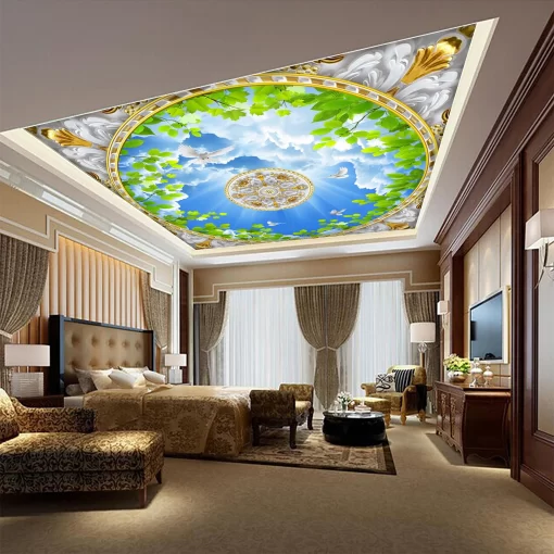 Tranh dán tường 3D xuyên sáng trang trí trần nhà TDT1551