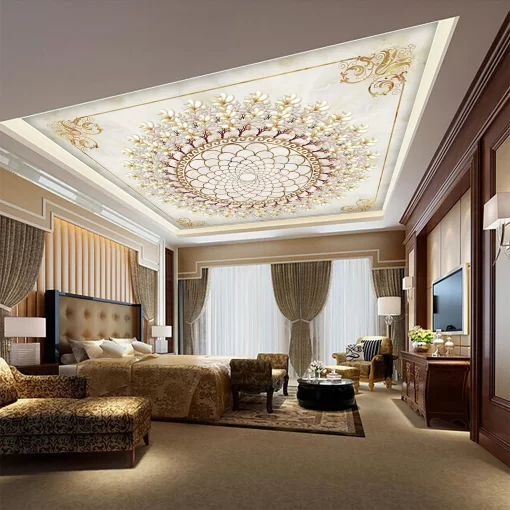 Tranh dán tường 3D xuyên sáng trang trí trần nhà TDT1562