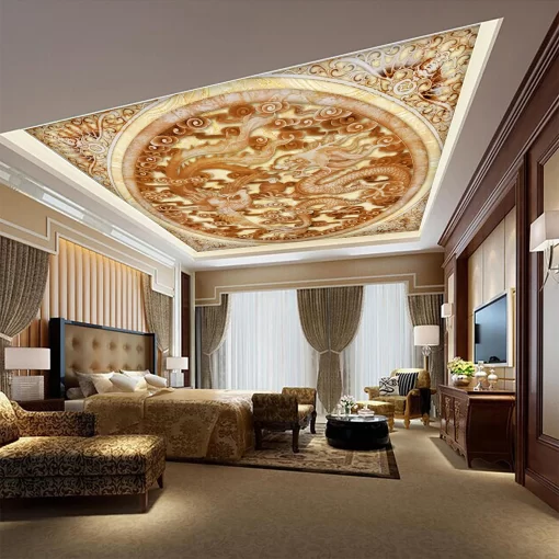 Tranh dán tường 3D trang trí trần nhà TDT1566