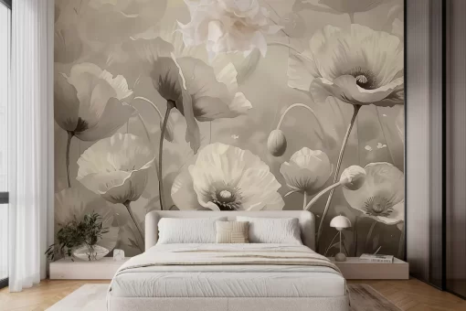 Tranh dán tường 3D hoa sen nghệ thuật TDT644