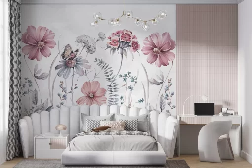 Tranh dán tường 3D hoa lá nghệ thuật TDT645