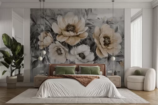 Tranh dán tường 3D bông hoa nghệ thuật TDT656