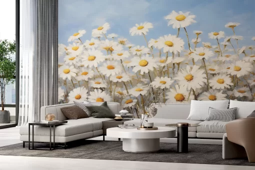 Tranh dán tường 3D bông hoa nghệ thuật TDT665