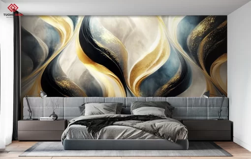 Tranh dán tường 3D trừu tượng nghệ thuật TDT1331
