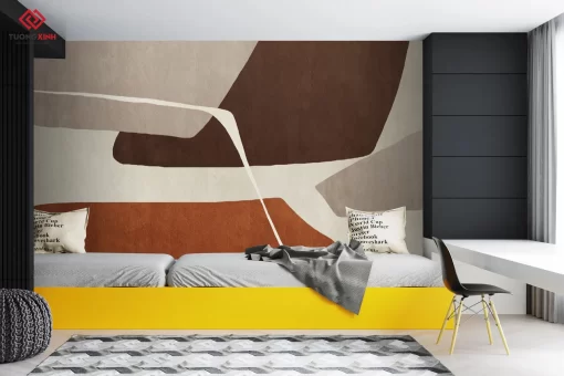 Tranh dán tường 3D phong cách tối giản TDT1334