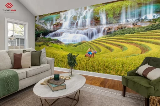 Tranh dán tường 3D phong cảnh thiên nhiên TDT1438