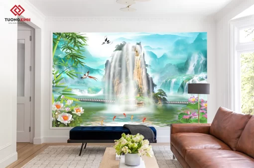 Tranh dán tường 3D phong cảnh thiên nhiên TDT1440