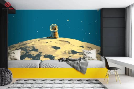 Tranh dán tường 3D động vật ngộ nghĩnh TDT1211