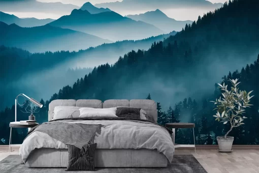 Tranh dán tường 3D phong cảnh đồi núi TDT727