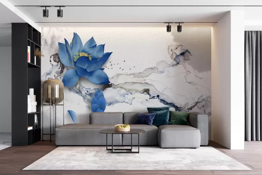 Tranh dán tường 3D bông hoa nghệ thuật TDT728