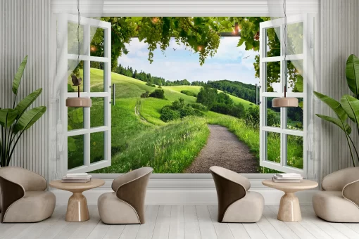 Tranh dán tường 3D phong cảnh thiên nhiên TDT729