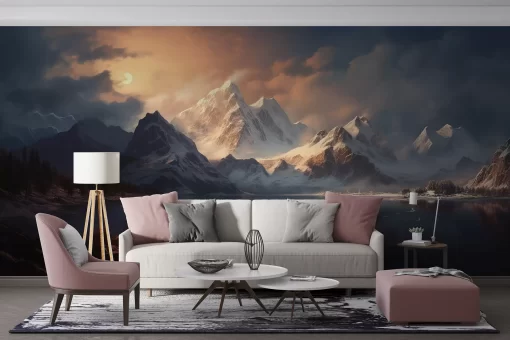 Tranh dán tường 3D phong cảnh đồi núi TDT732