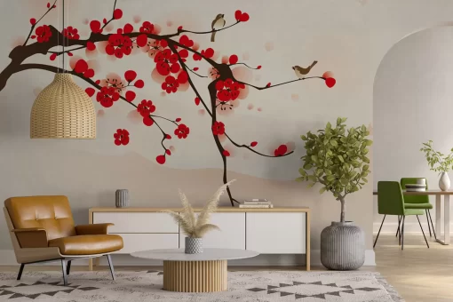 Tranh dán tường 3D phong cách indochine TDT737