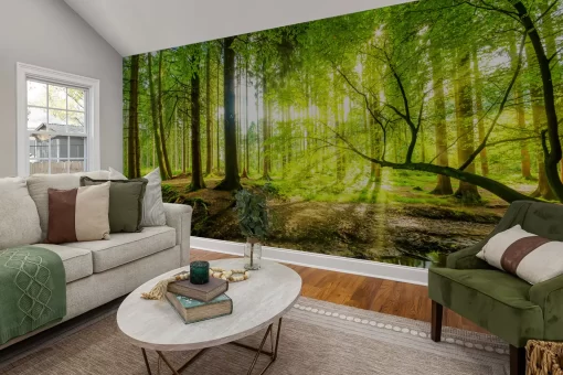 Tranh dán tường 3D phong cảnh rừng cây TDT772