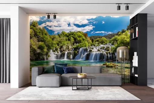 Tranh dán tường 3D phong cảnh thác nước TDT774