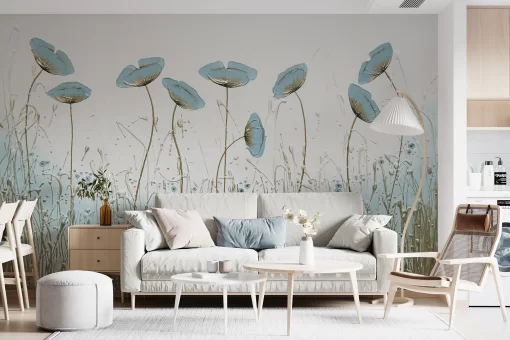 Tranh dán tường 3D bông hoa nghệ thuật TDT586