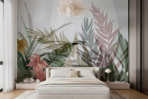 Tranh dán tường 3D lá cây nghệ thuật TDT622