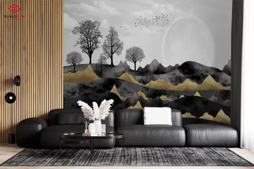 Tranh dán tường 3D phong cảnh thiên nhiên TDT1417