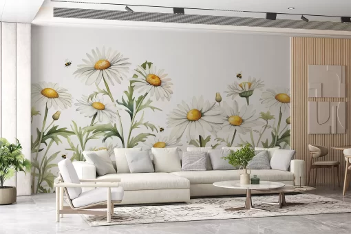 Tranh dán tường 3D bông hoa nghệ thuật TDT669