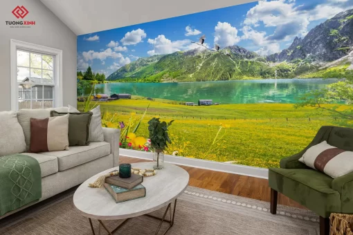 Tranh dán tường 3D phong cảnh thiên nhiên TDT1443