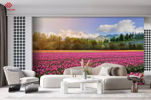 Tranh dán tường 3D phong cảnh thiên nhiên TDT1445