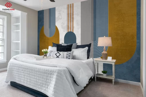 Tranh dán tường 3D phong cách tối giản TDT1346