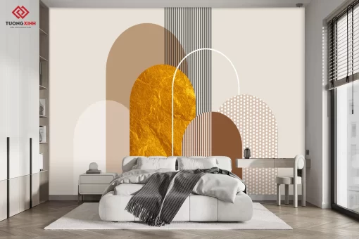 Tranh dán tường 3D phong cách tối giản TDT1314