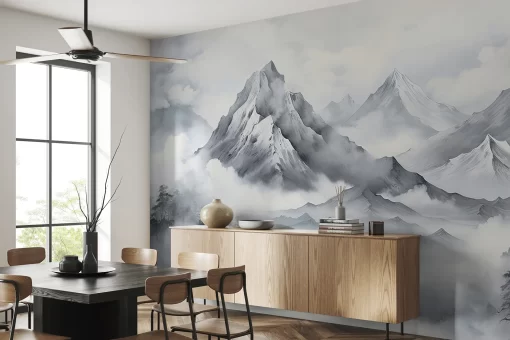 Tranh dán tường 3D phong cảnh đồi núi TDT745