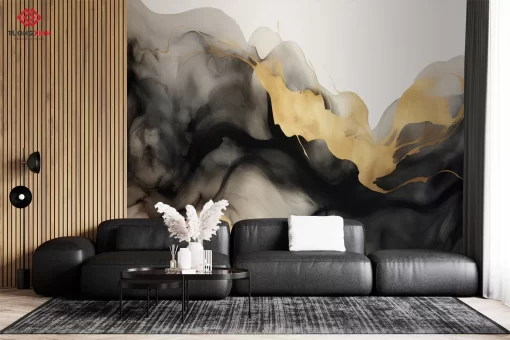 Tranh dán tường 3D trừu tượng nghệ thuật TDT1453