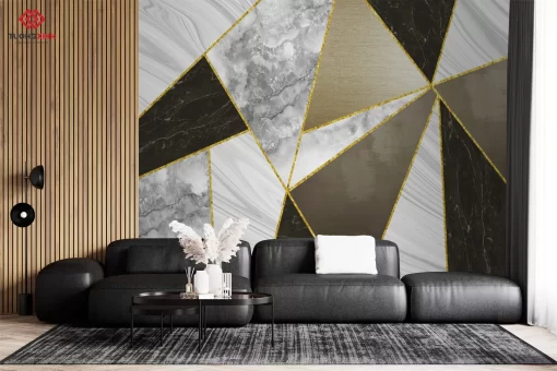 Tranh dán tường 3D trừu tượng nghệ thuật TDT1460