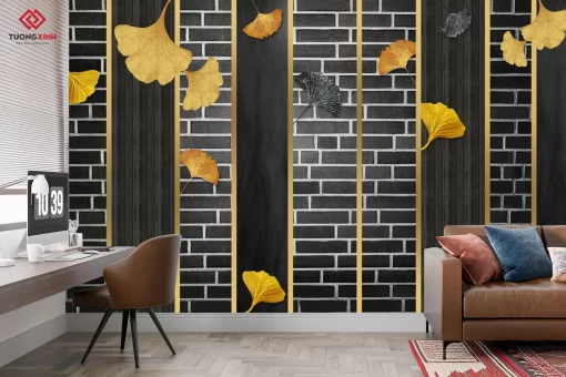 Tranh dán tường 3D trừu tượng nghệ thuật TDT1464