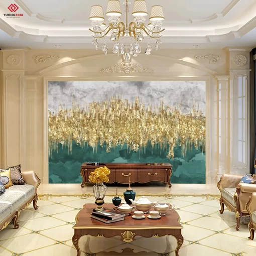 Tranh dán tường 3D trừu tượng nghệ thuật TDT1469