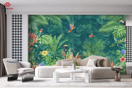 Tranh dán tường 3D phong cảnh thiên nhiên TDT1477