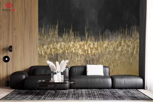 Tranh dán tường 3D trừu tượng nghệ thuật TDT1479