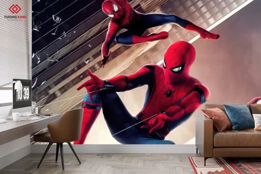 Tranh dán tường 3D người nhện Spider Man TDT1200